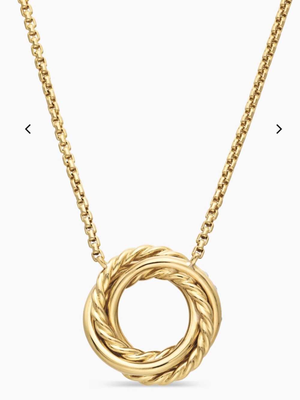 DAVID YURMAN PETITE PAVÉ CROSSOVER PENDANT NECKLACE
18K Yellow Gold & Diamonds - Picture 5 of 16